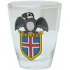 Shot glass puffin and Icelandic flag