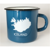 Enamel mug Iceland  outlines